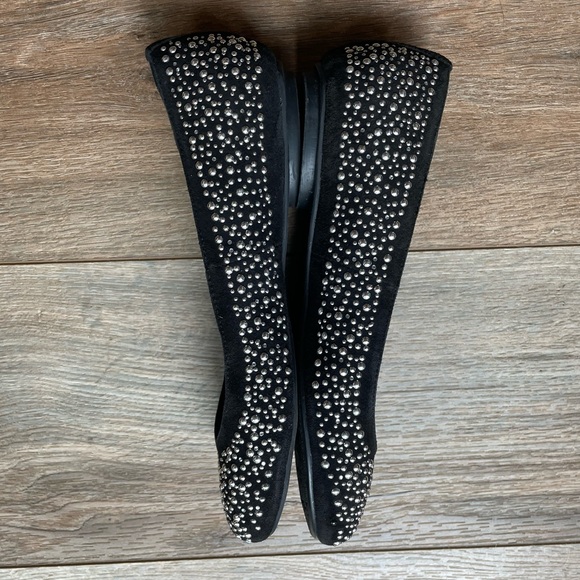 Lovely People Ballet Flats Shoes Size 7 Studded Sequins Black/Silver - Picture 5 of 7